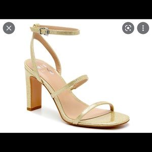 Gold Glitter Strappy Sandal